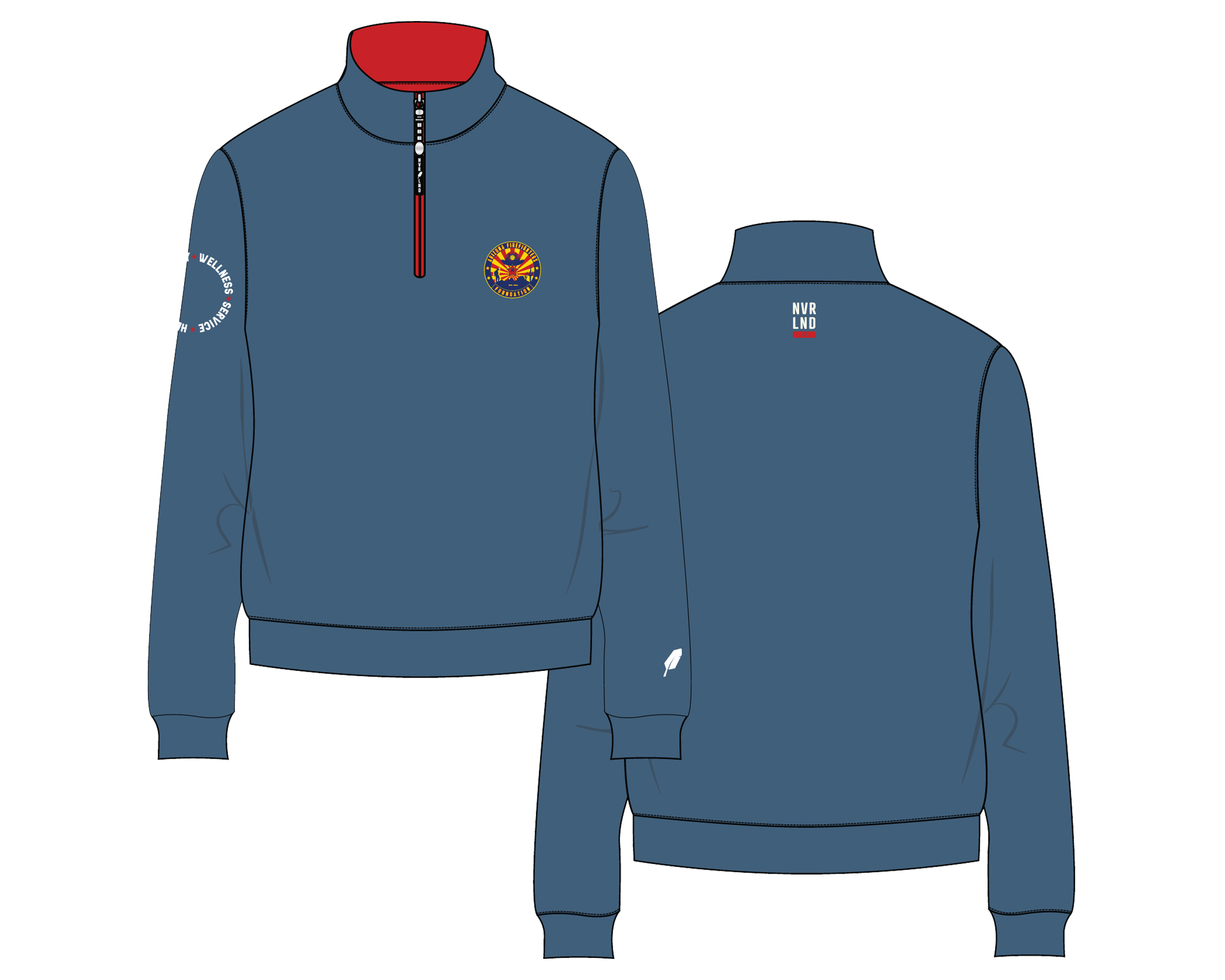 NVRLND Arizona Firefighters Foundation 3/4 ZIp